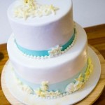 Sea themed engagement cake